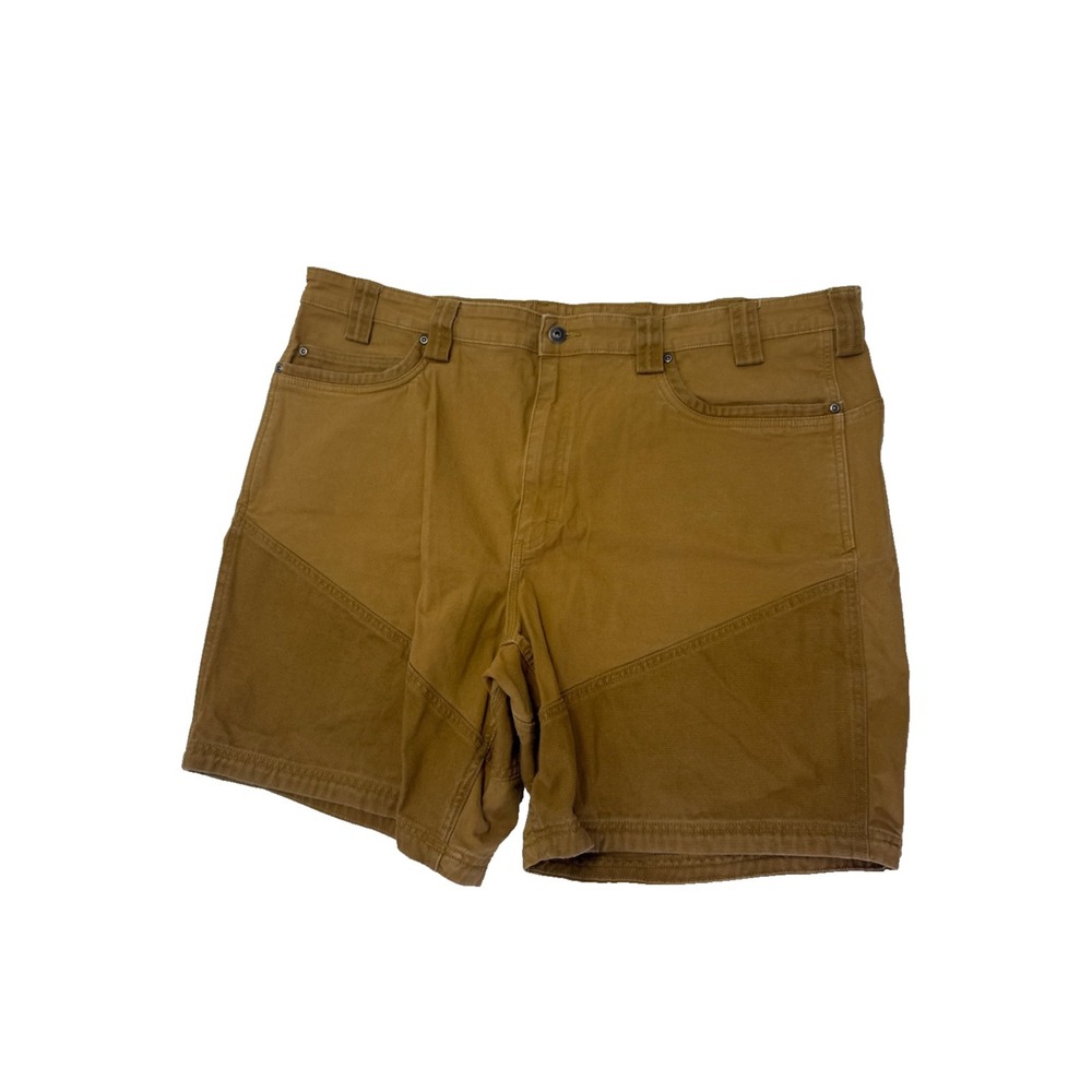 Duluth Trading Co Mens Flex Fire Hose Reinforced Work Shorts Brown Size 46